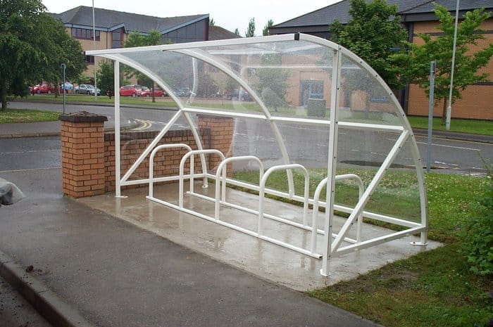 Dalby 10 Cycle Shelter Open Fronted - Store Fittings Direct