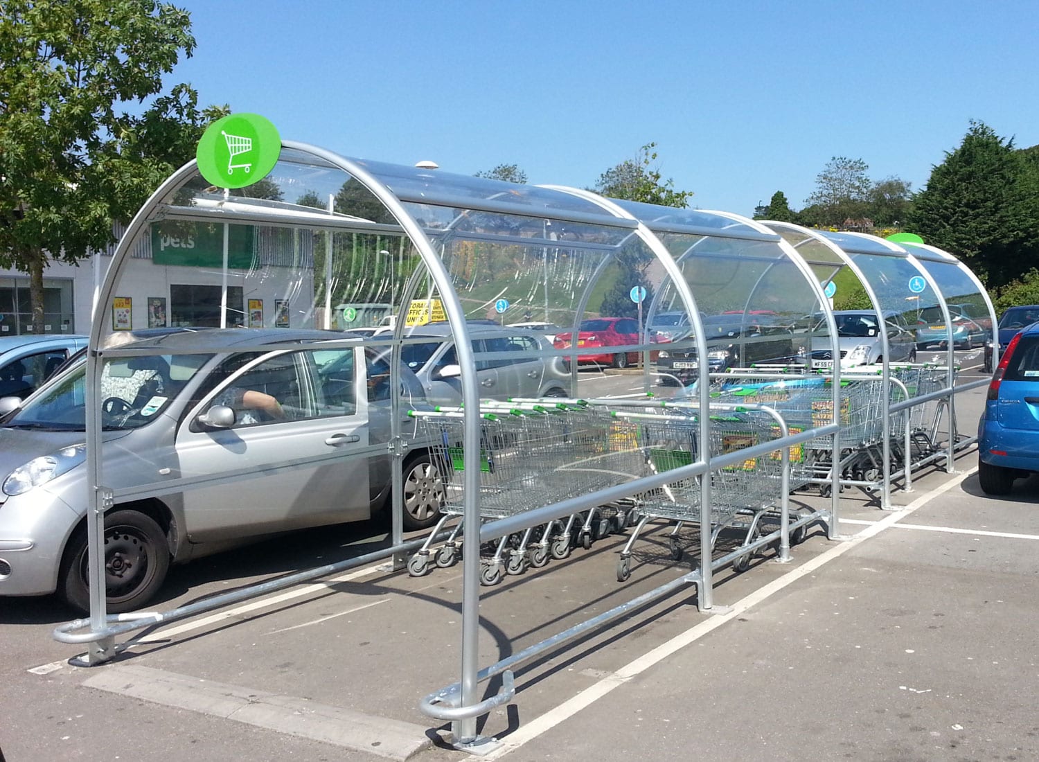 Dalby Shopping Trolley Shelters | Retail Shelter - Store Fittings Direct