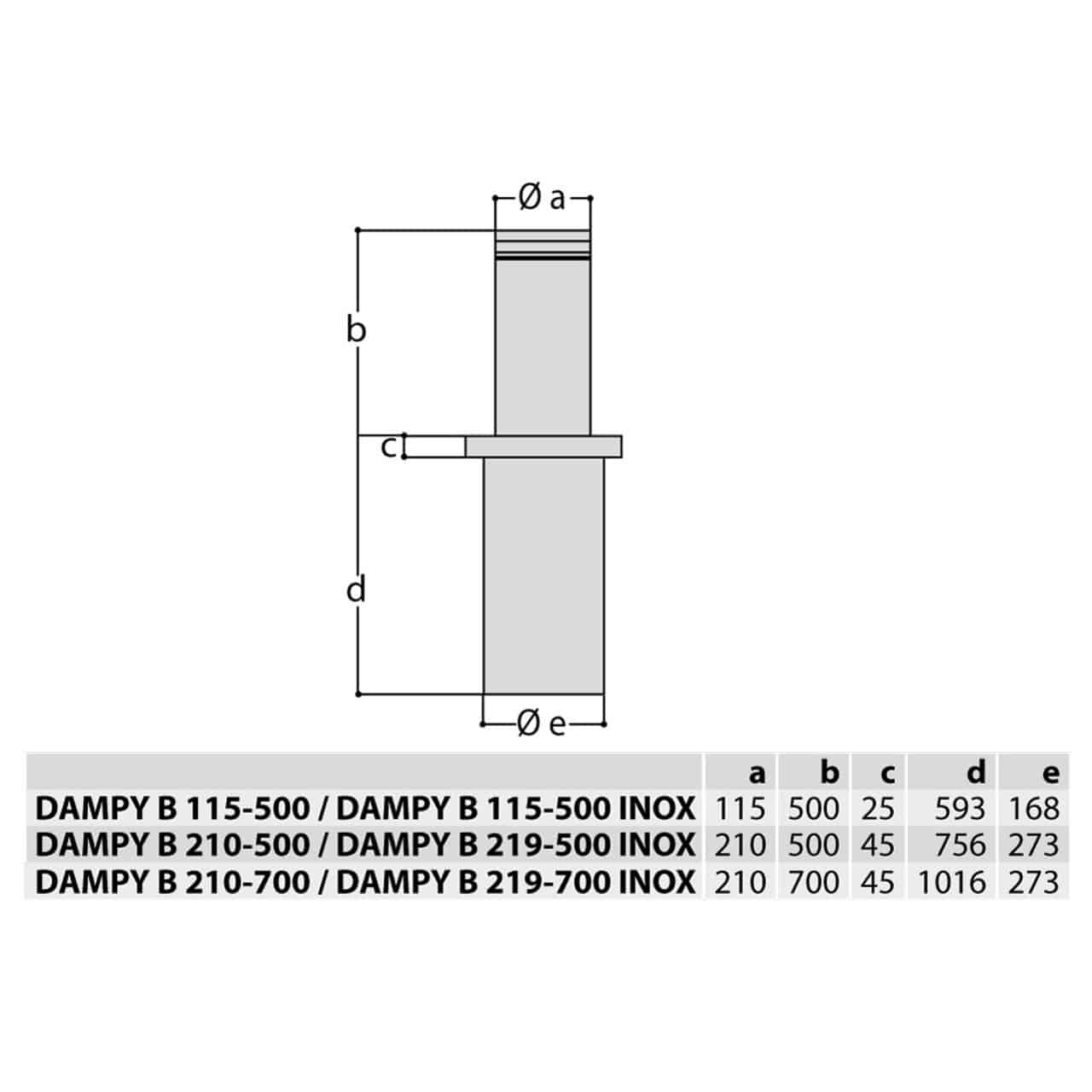 Dampy B 500 mm High Manual Gas Bollard | BFT Automation - Store Fittings Direct