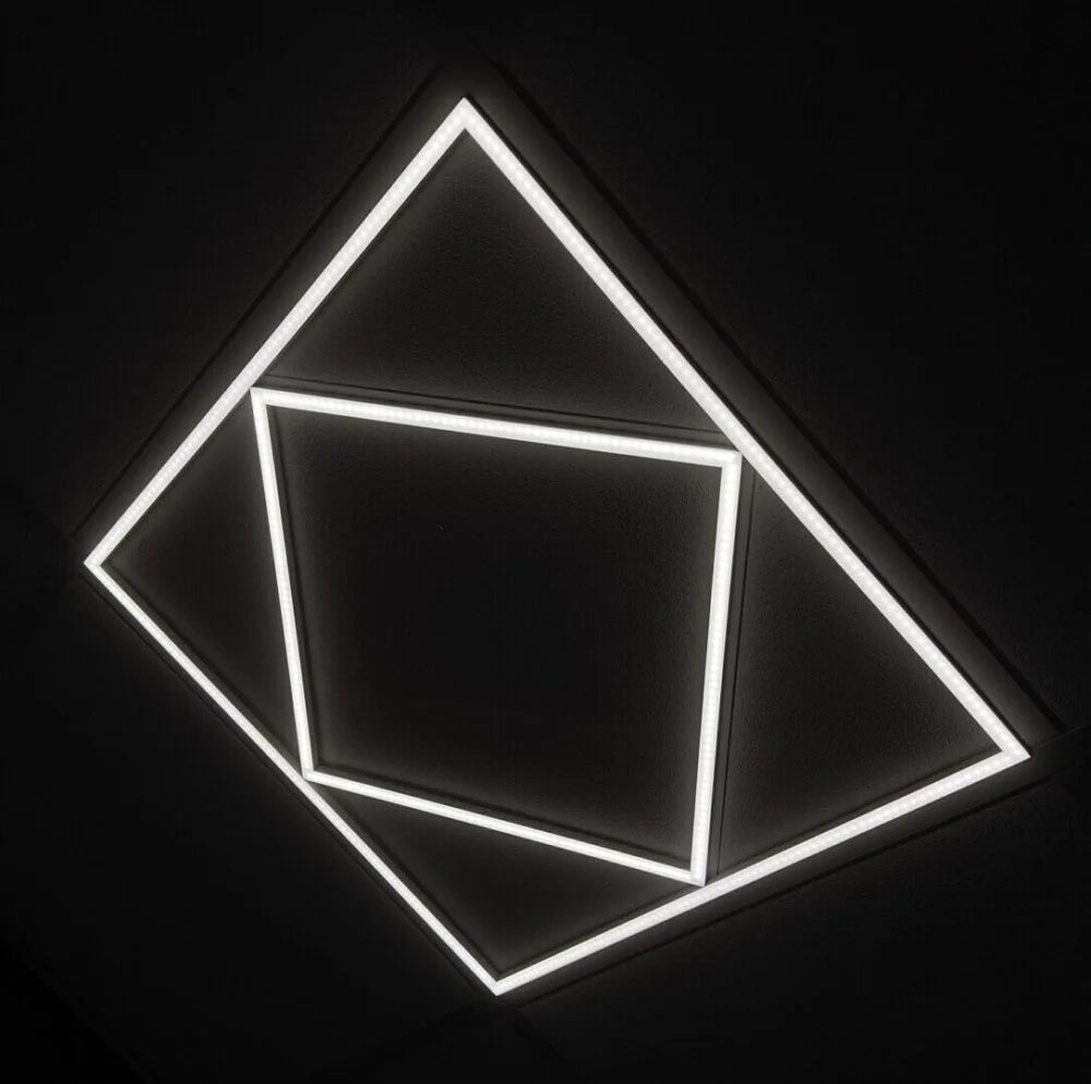 Diamond LED ceiling light panel, 8,000lm 80W