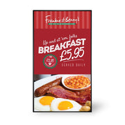 Digital Menu Board White Background Image