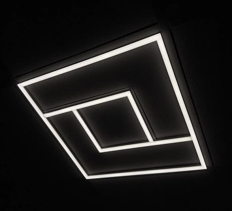Double D LED ceiling light panel, 7,600lm 76W