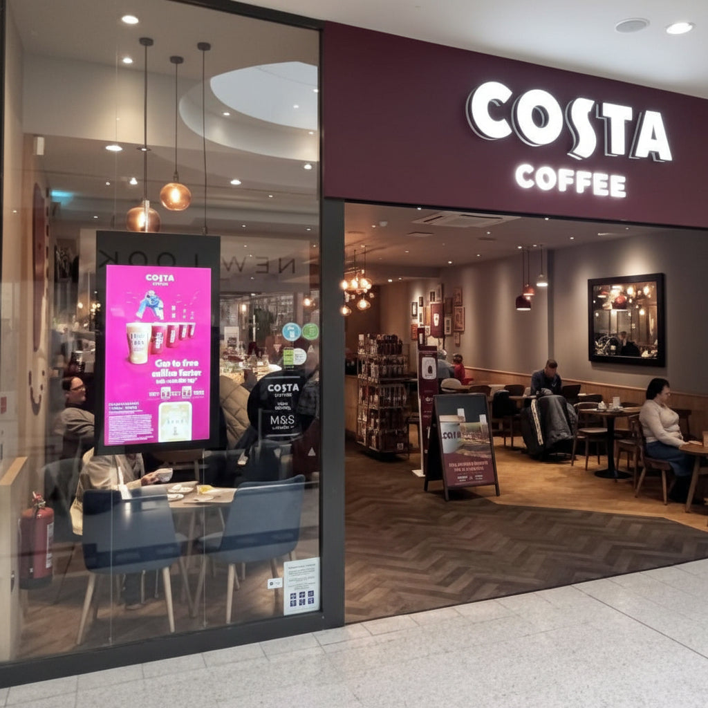 Double Sided Hanging Window Display | High Brightness 700cd/m² | Digital Signage