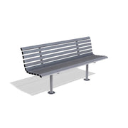 Drayton Outdoor Steel Bench Seat with Back | Street Furniture - Store Fittings Direct