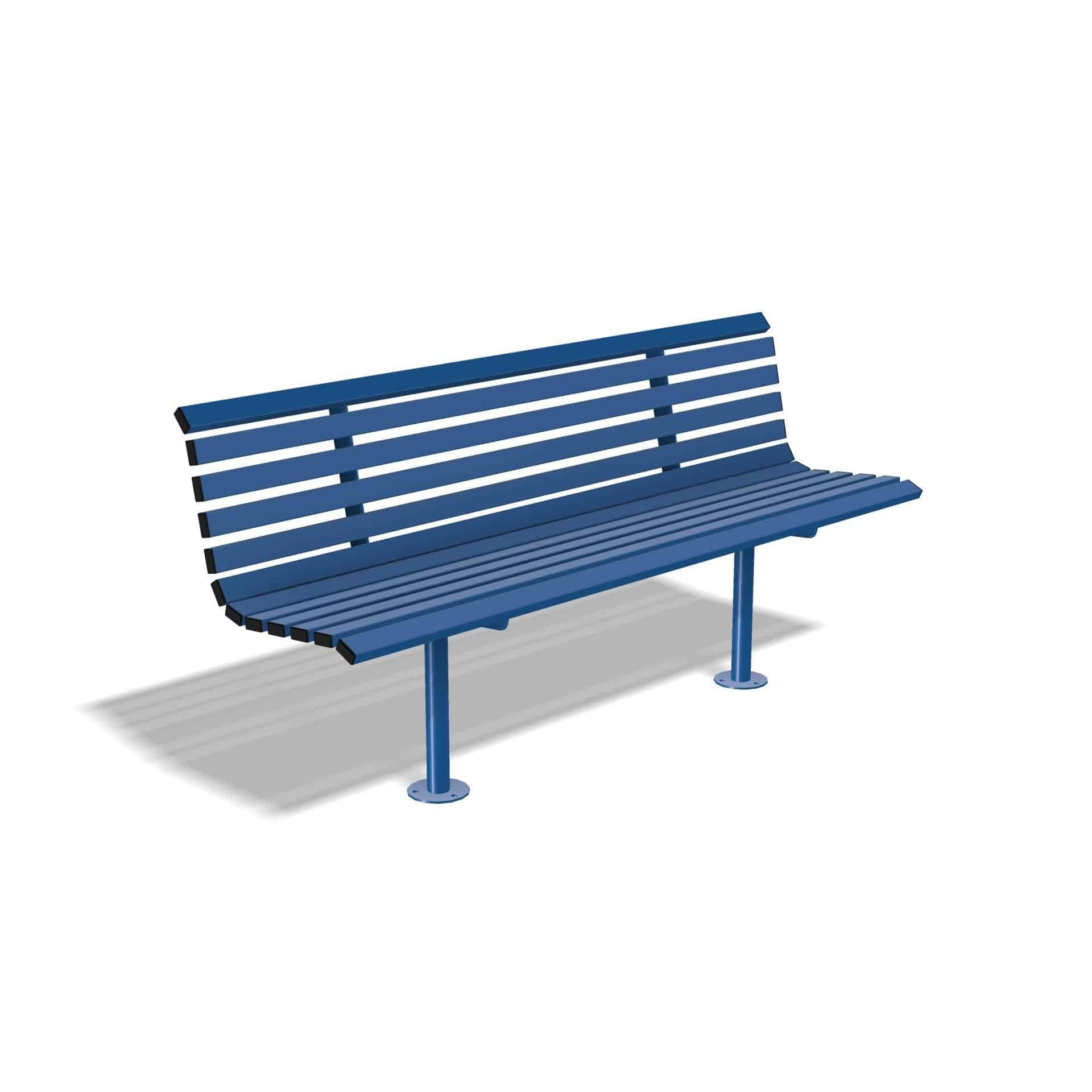 Drayton Outdoor Steel Bench Seat with Back | Street Furniture - Store Fittings Direct