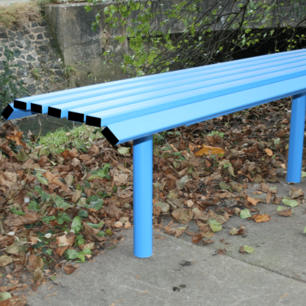Drayton Outdoor Steel Bench | Street Furniture - Store Fittings Direct