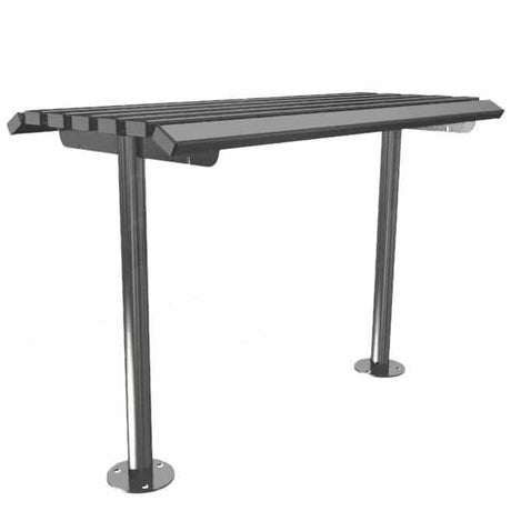 Drayton Outdoor Steel Perch Bench | Street Furniture - Store Fittings Direct