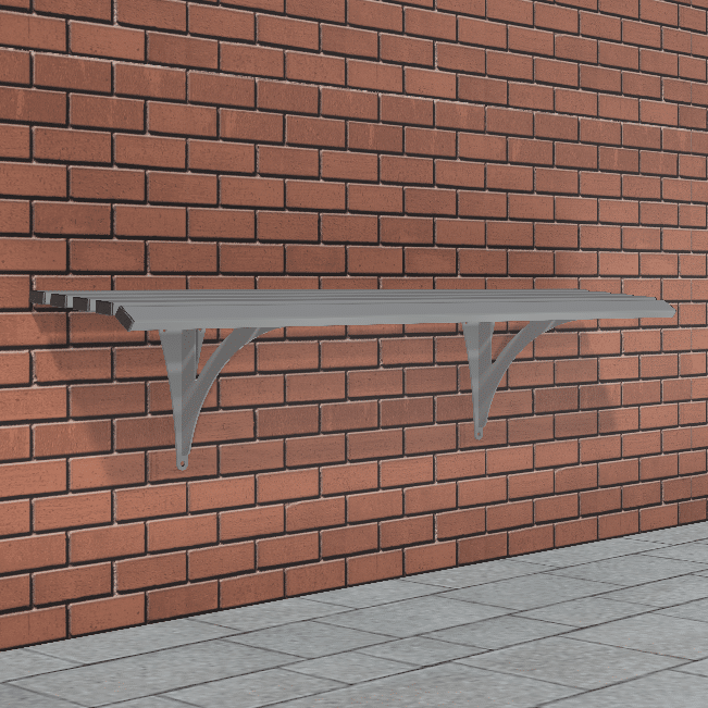 Drayton Outdoor Steel Wall Mounted Bench | Street Furniture - Store Fittings Direct