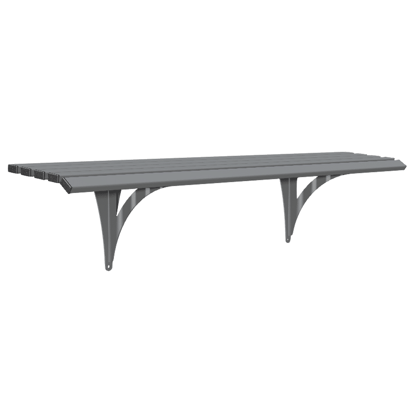 Drayton Outdoor Steel Wall Mounted Bench