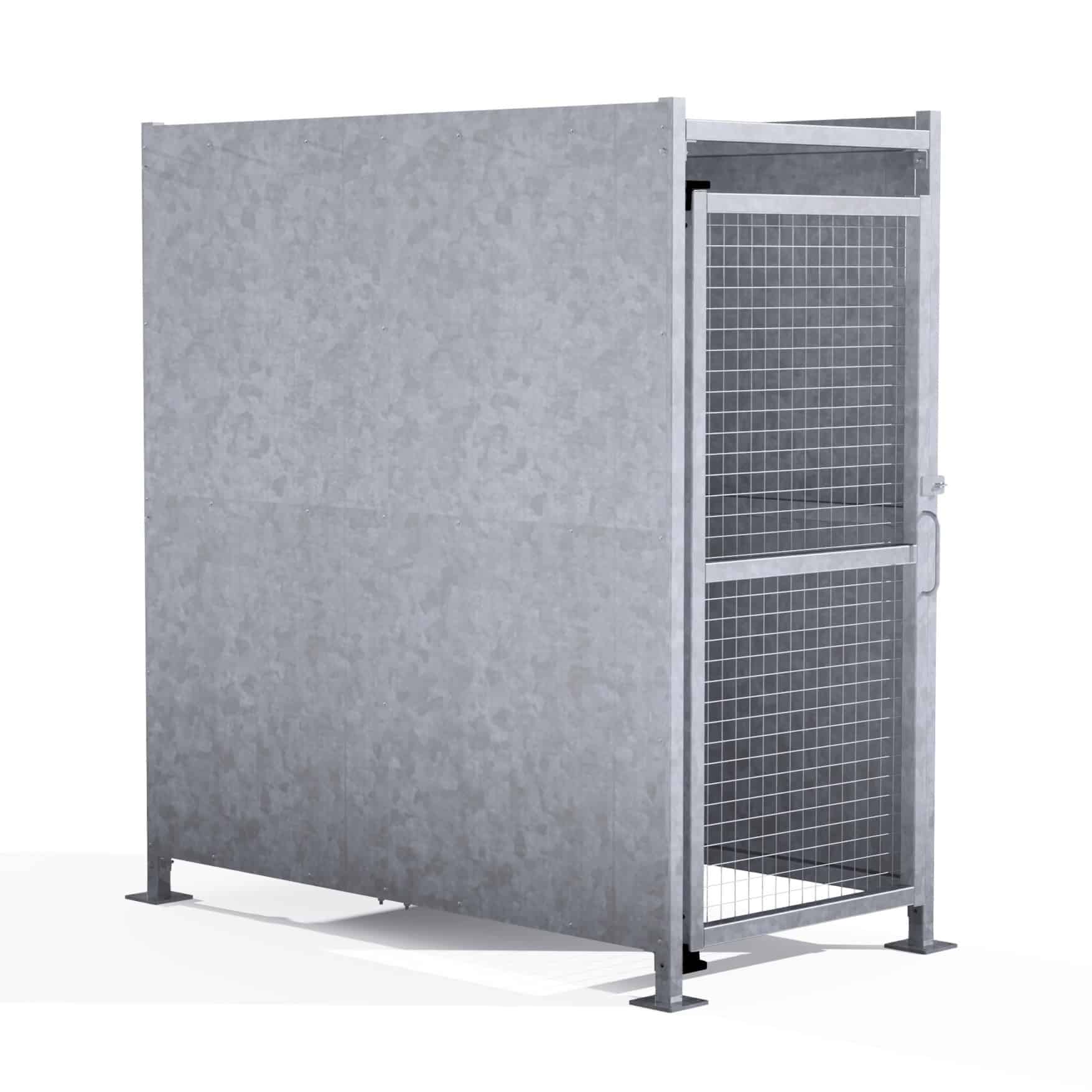 The Eaton Bin Store with Mesh Doors | Secure Storage Shelter
