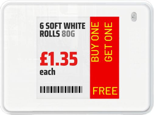 ESL Display 1.54" -Ultra-Low Power Electronic Paper Digital Signage Screen for Retail & Business - Store Fittings Direct