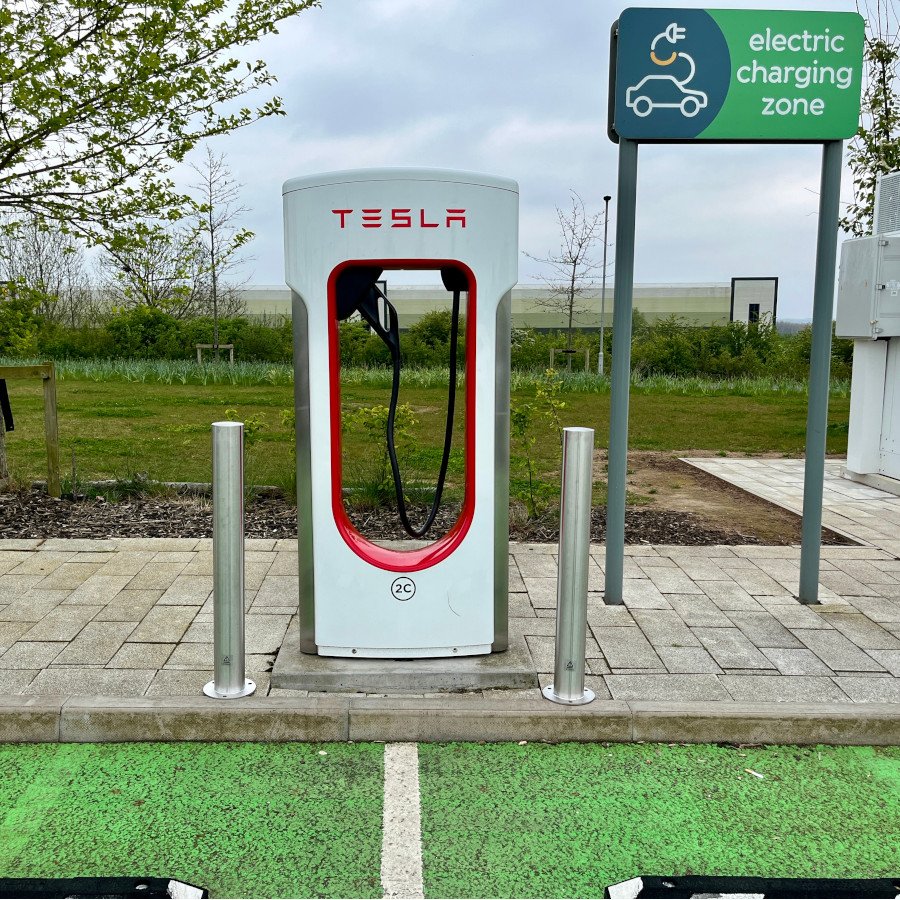 EV Charging Point Protection Bollard | Stainless Steel 1000mm - Store Fittings Direct
