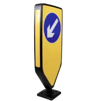 EVO N Flexible Keep Left Traffic Bollard Night Owl - Store Fittings Direct