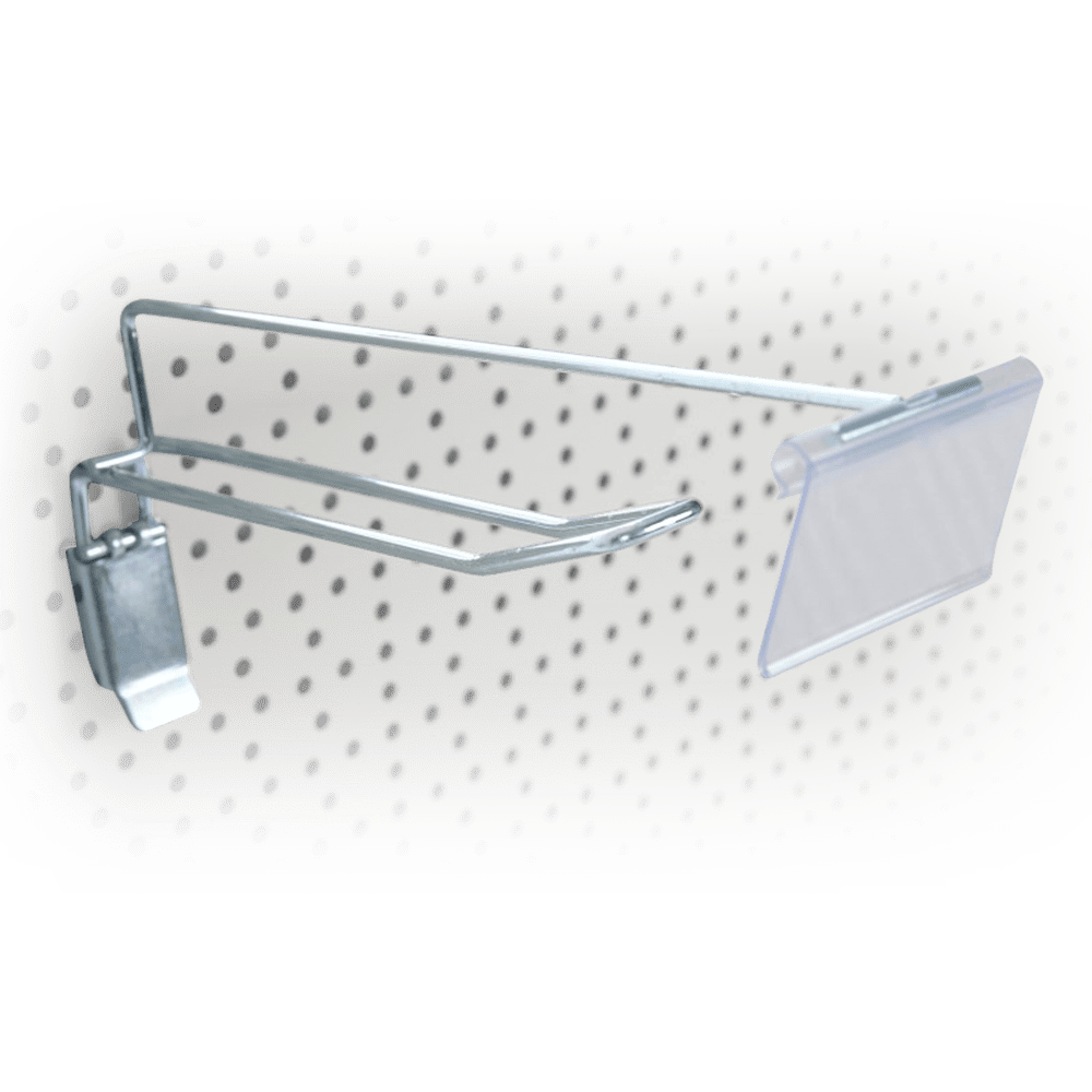 Euro Peg Board Hooks with Over Arm incl Tag - Store Fittings Direct