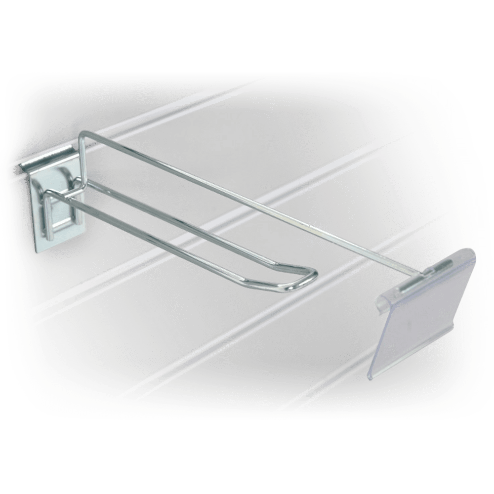Euro Slatwall Over Arm Hooks incl Tag - Store Fittings Direct