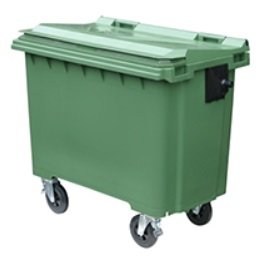 Flat Top Wheelie Bin | 1100L - Store Fittings Direct