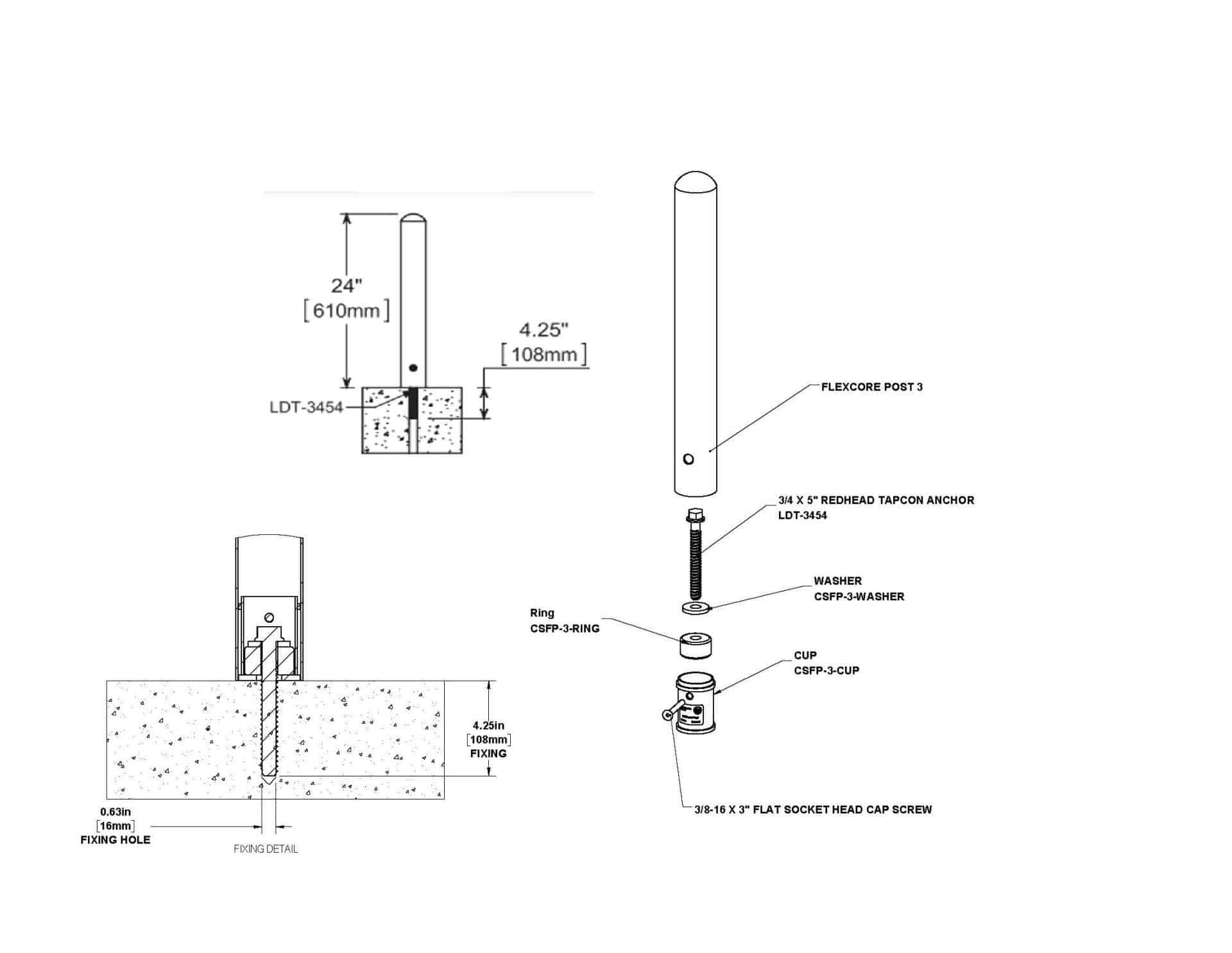 FlexCore Protection Post | Shop Fixture - Store Fittings Direct