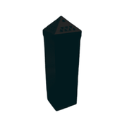 Floor Fixed Cigarette Bin - BLACK - Store Fittings Direct