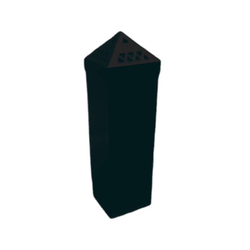 Floor Fixed Cigarette Bin - BLACK - Store Fittings Direct