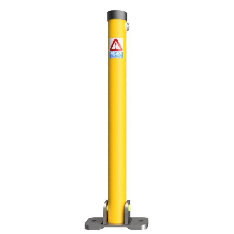 Fold Down Lockable Parking Post - Push Lock - Store Fittings Direct
