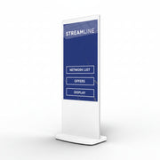 Freestanding PCAP Android Touch Screen Kiosk | Interactive Digital Signage Totem | 50" & 55" | Black or White - Store Fittings Direct