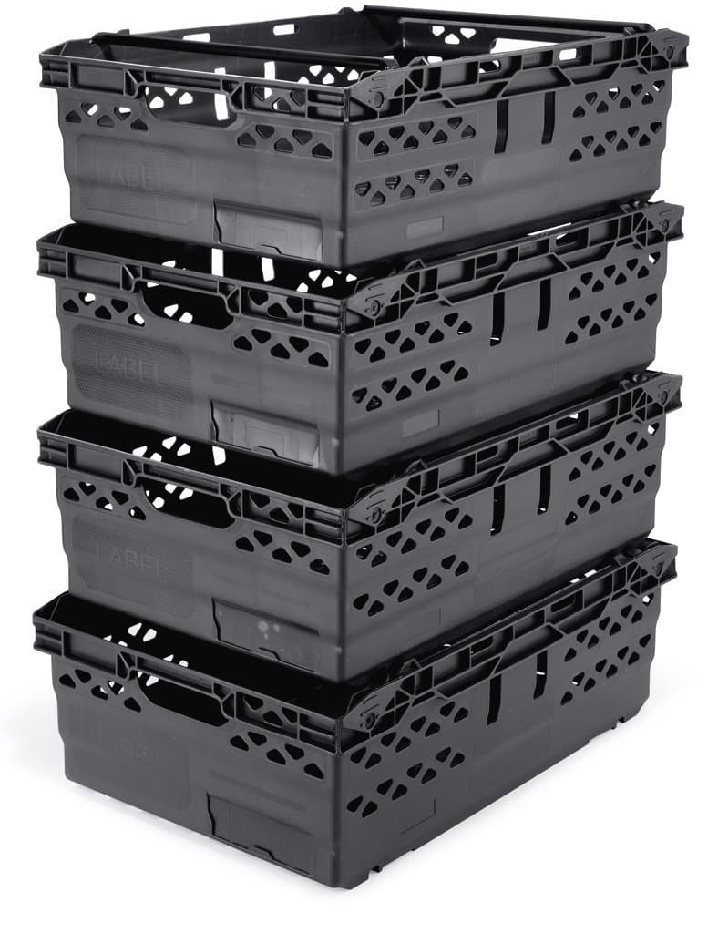 Fruit and Vegetable Basket | 5 Stackable Fruit and Veg Crates 35L - Store Fittings Direct