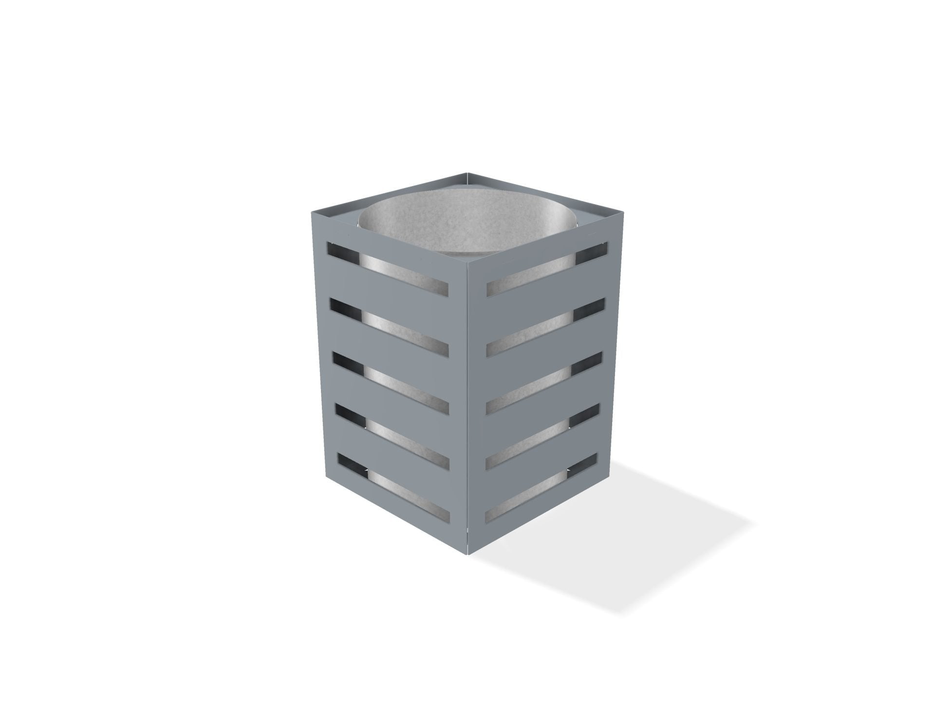 Gretton Litter Bin - Galvanised, Galv Powdercoated or Stainless Steel