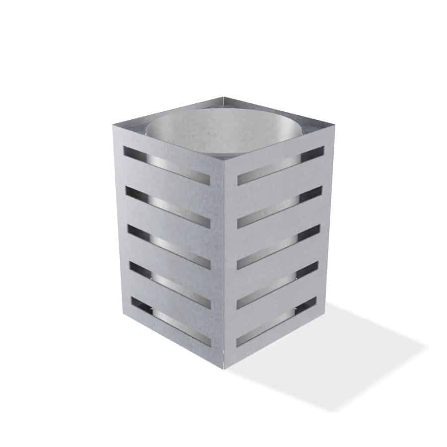Gretton Litter Bin - Galvanised, Galv Powdercoated or Stainless Steel