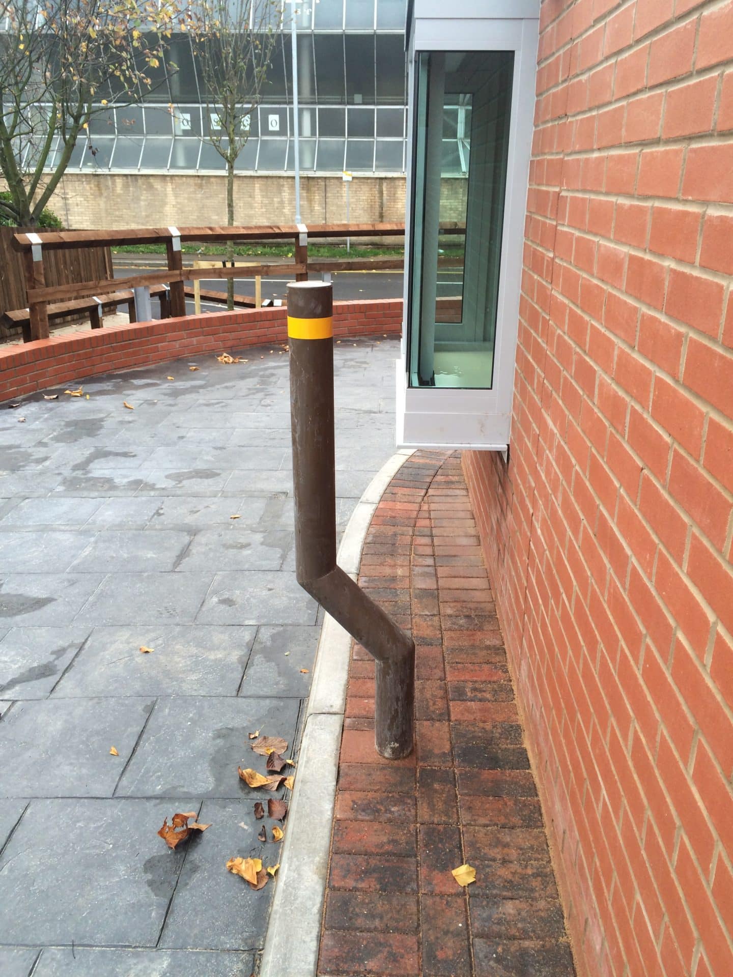 Galvanised Cranked Bollard - Store Fittings Direct