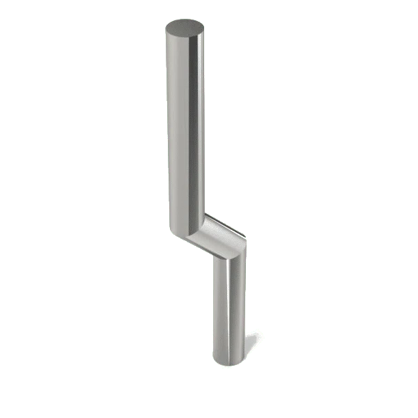 Galvanised Cranked Bollard - Store Fittings Direct
