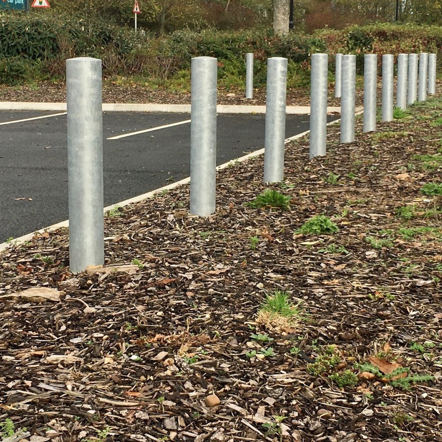 Galvanised Mild Steel Bollards 1000mm Above Ground