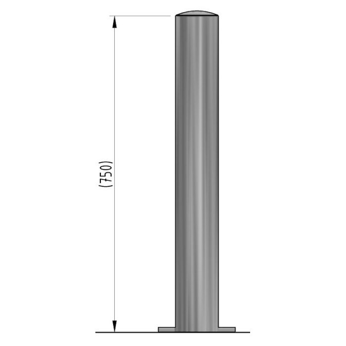 Galvanised Mild Steel Bollards | 750mm Above Ground - Store Fittings Direct