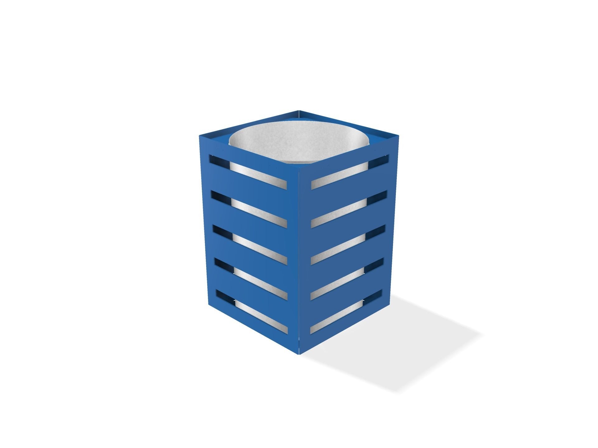 Gretton Litter Bin - Galvanised, Galv Powdercoated or Stainless Steel - Store Fittings Direct