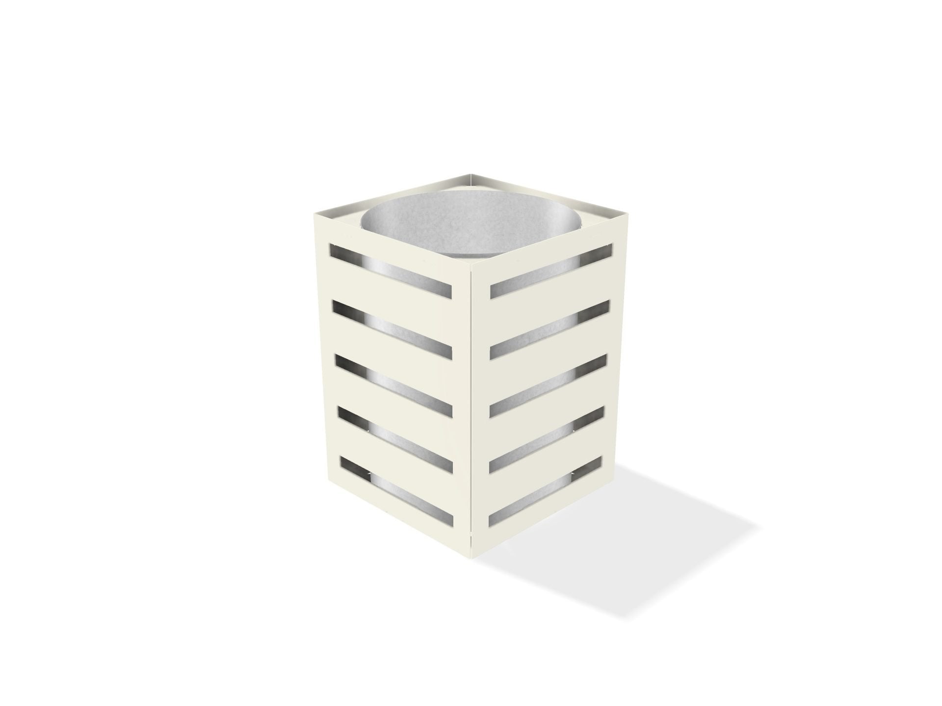 Gretton Litter Bin - Galvanised, Galv Powdercoated or Stainless Steel - Store Fittings Direct