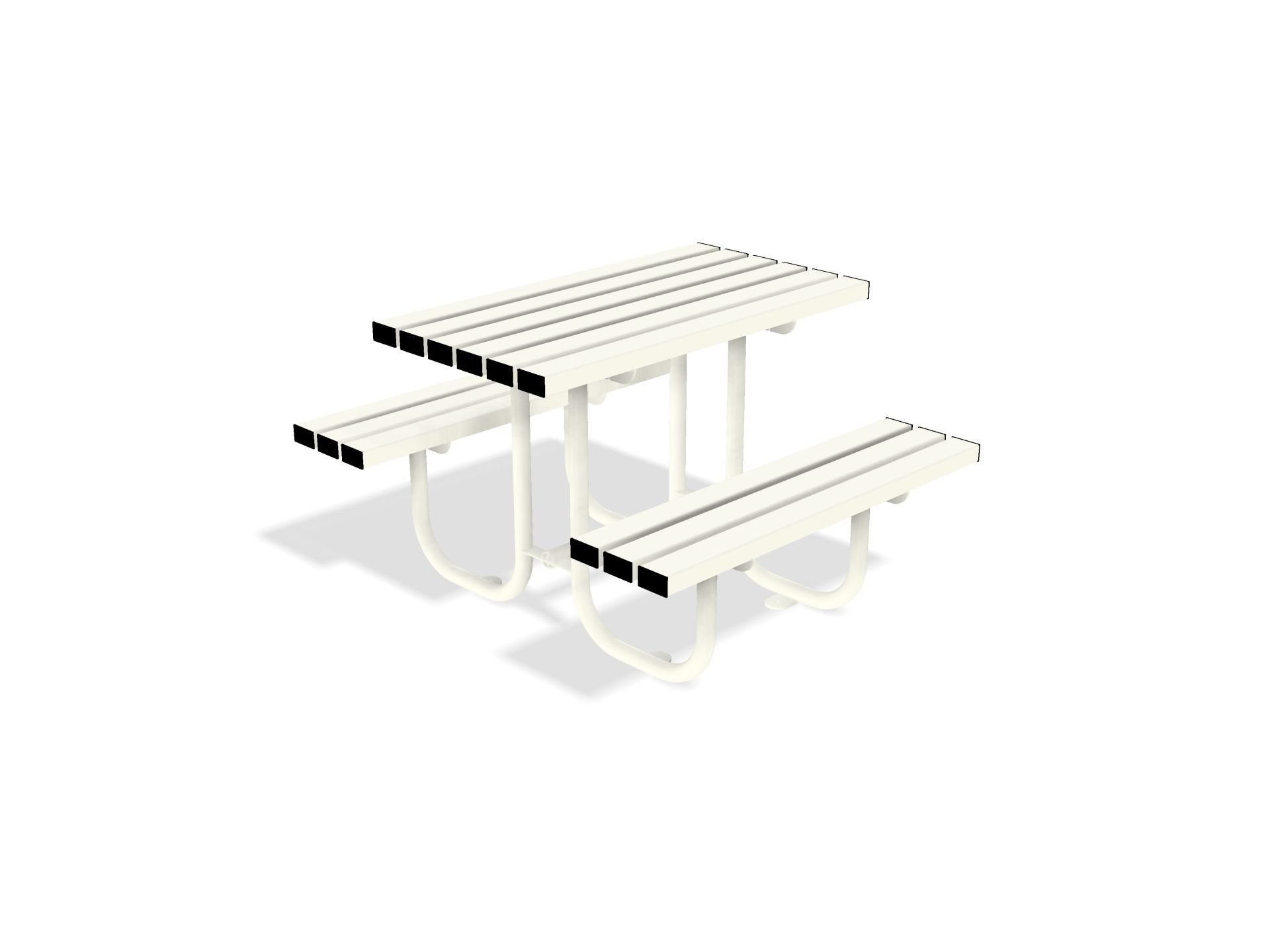 Gretton Picnic Table Bench | Galvanised Street Furniture - Store Fittings Direct