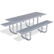 Haddon Picnic Table Bench | Stainless Steel or Galvanised Street Furniture - Store Fittings Direct