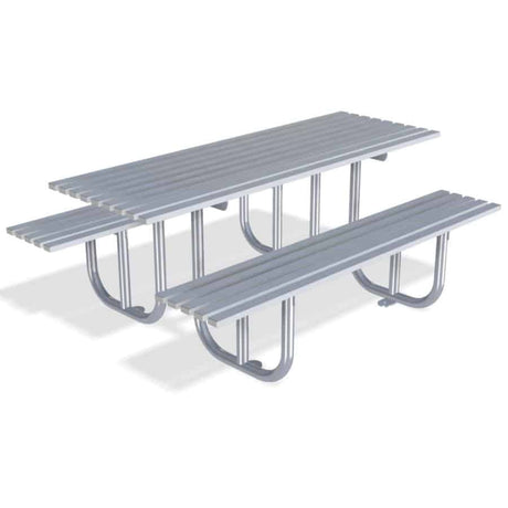 Haddon Picnic Table Bench | Stainless Steel or Galvanised Street Furniture - Store Fittings Direct