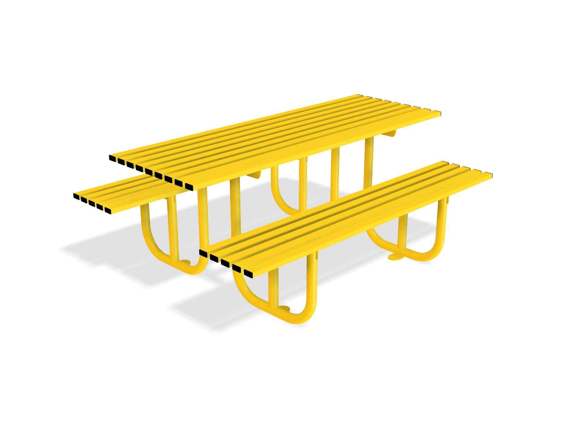 Haddon Picnic Table Bench | Stainless Steel or Galvanised Street Furniture - Store Fittings Direct
