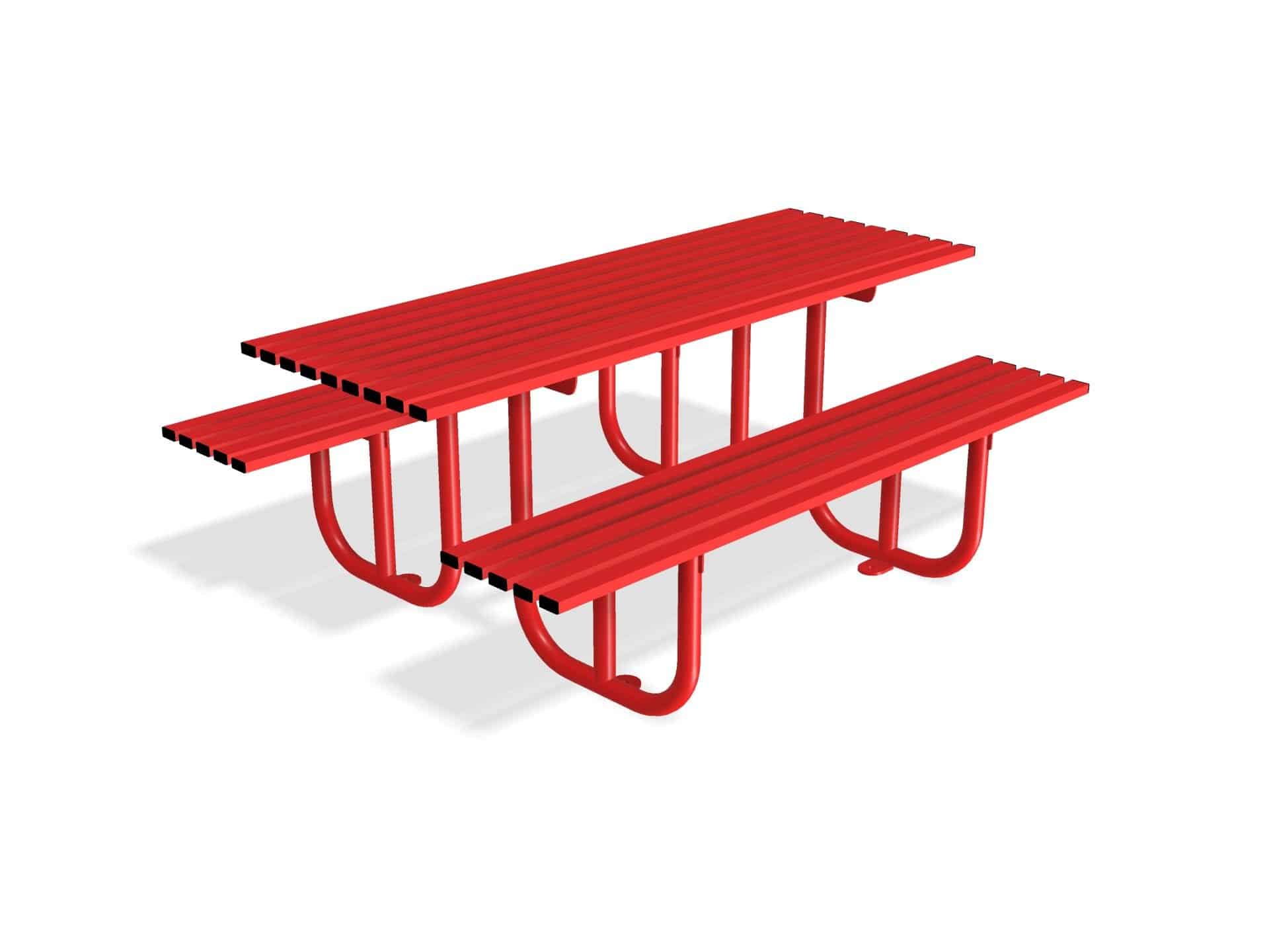 Haddon Picnic Table Bench | Stainless Steel or Galvanised Street Furniture - Store Fittings Direct