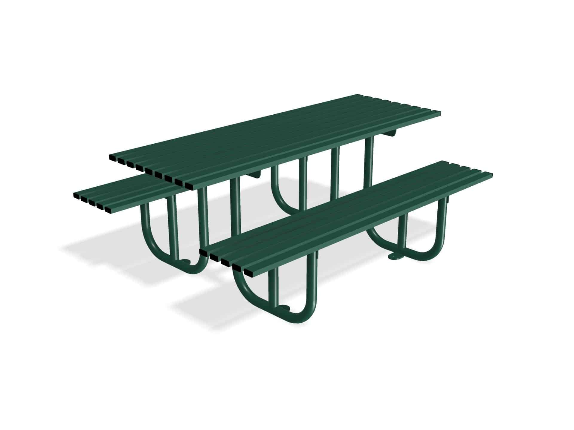 Haddon Picnic Table Bench | Stainless Steel or Galvanised Street Furniture - Store Fittings Direct