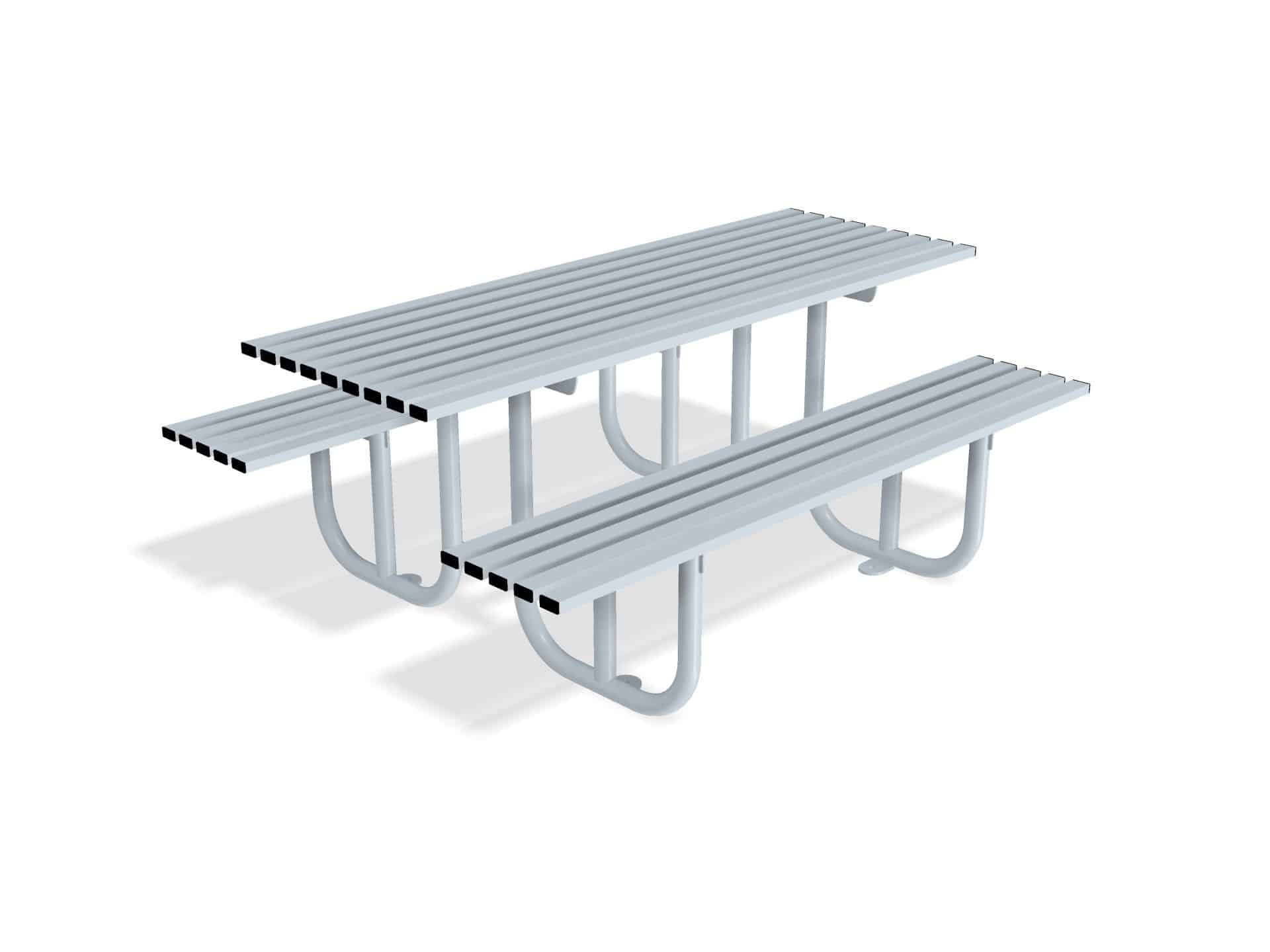 Haddon Picnic Table Bench | Stainless Steel or Galvanised Street Furniture - Store Fittings Direct