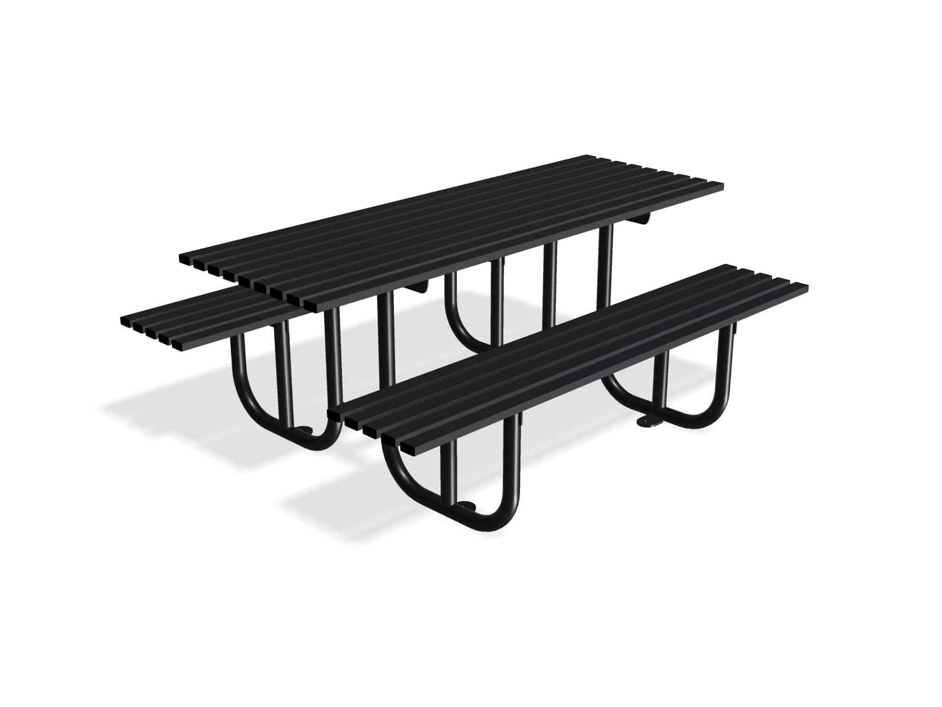 Haddon Picnic Table Bench | Stainless Steel or Galvanised Street Furniture - Store Fittings Direct