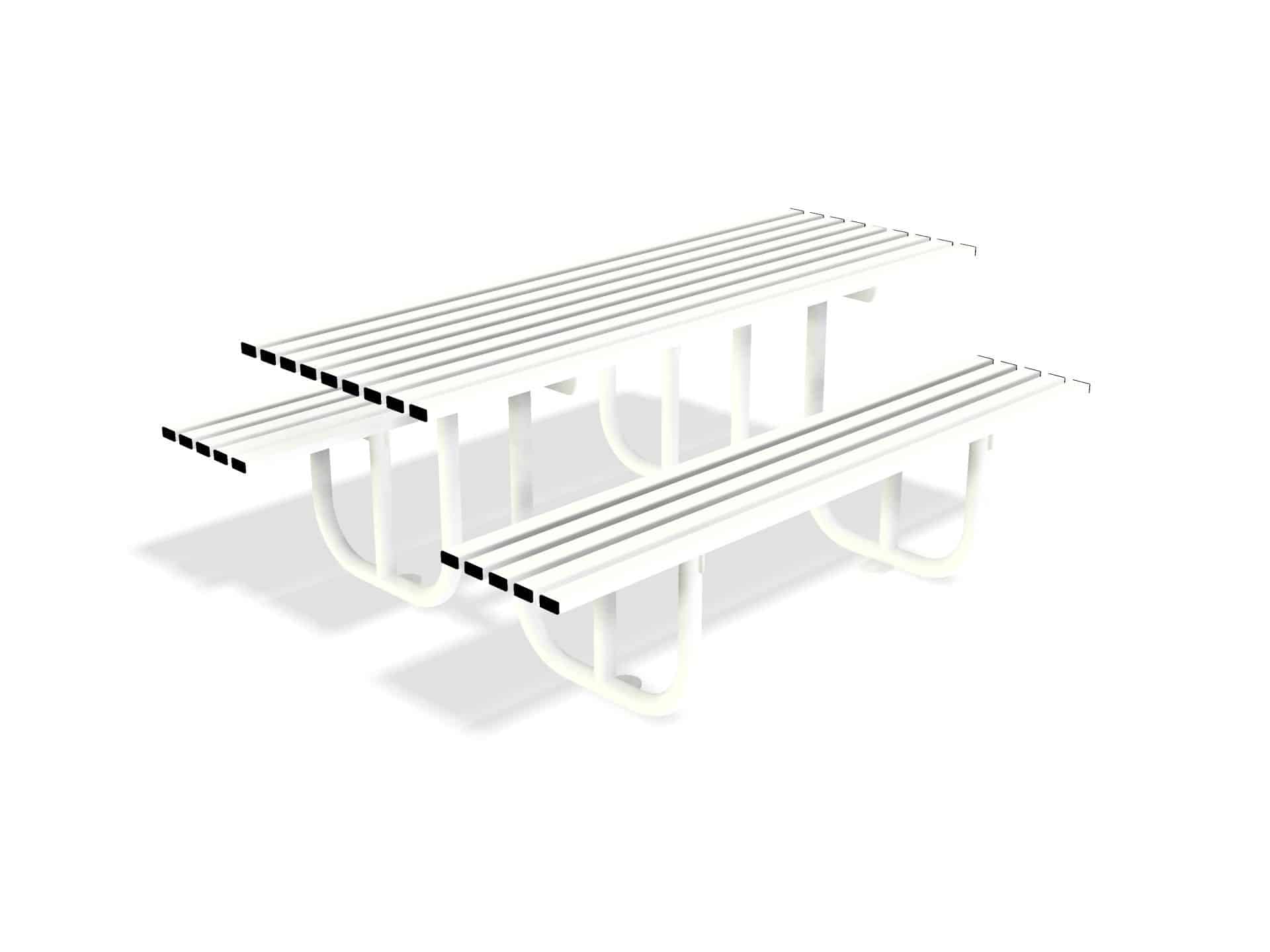 Haddon Picnic Table Bench | Stainless Steel or Galvanised Street Furniture - Store Fittings Direct