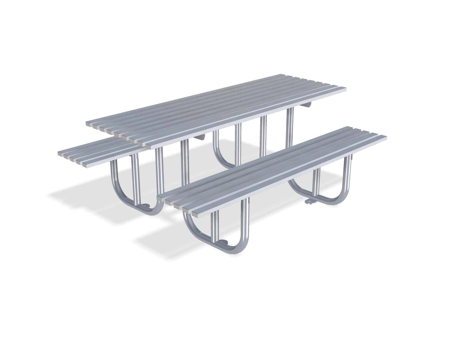 Haddon Picnic Table Bench | Stainless Steel or Galvanised Street Furniture - Store Fittings Direct