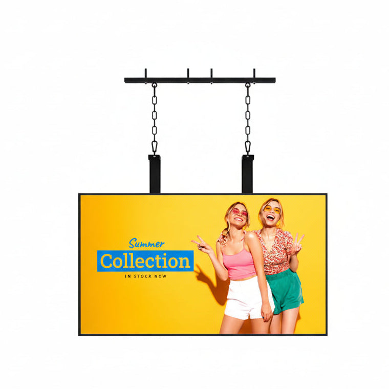 Hanging Ceiling Mount for Commercial Window Displays | Adjustable Suspension Bracket for 43"–75" Screens - Store Fittings Direct