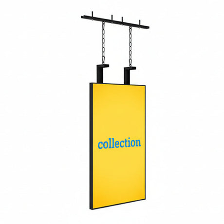 Hanging Ceiling Mount for Commercial Window Displays | Adjustable Suspension Bracket for 43"–75" Screens - Store Fittings Direct