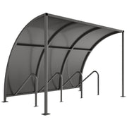 Harby Cycle Shelter | Steel Roof With Integral Cycle Stands - Store Fittings Direct