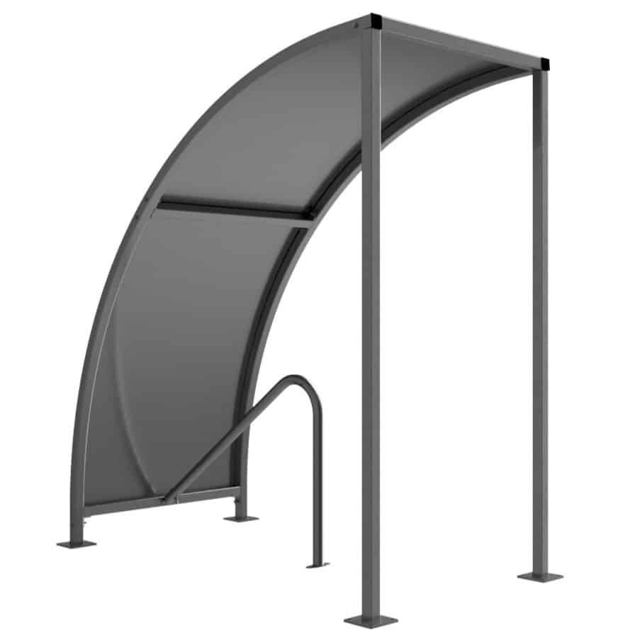 Harby Cycle Shelter | Steel Roof With Integral Cycle Stands - Store Fittings Direct