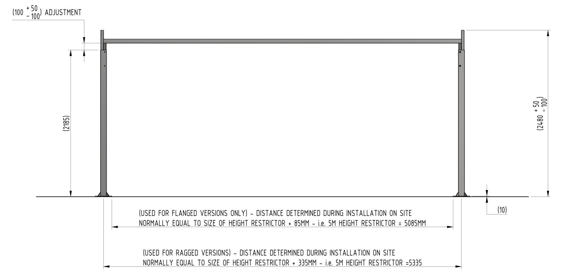 Fixed Height Restrictor Barrier