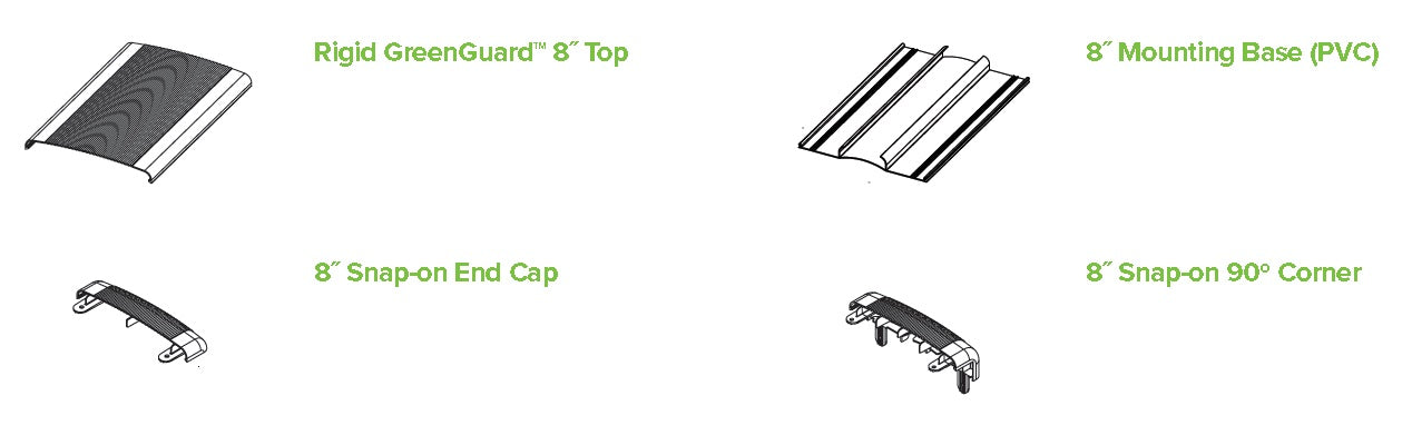 High Impact Cart Stop 8" | Bump Rail - Store Fittings Direct